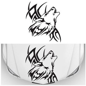 Resim Sones D-967 Kurt Kabilesi Desenli Araba Modifiye Dekoratif Çıkartma Siyah 