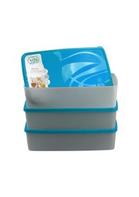 Resim Hobby Life Alaska Nofrost Saklama Kabı 2 Litre 3'Lü Mavi Çok Renkli 