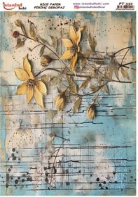 Resim Pirinç Dekopaj Kağıdı 30x42cm Pt-332 Çiçekler 