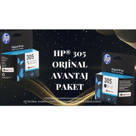 Resim HP Deskjet 2700 Orjinal Kartuş - 305 3ym61ae 3ym60ae Avantaj Paket 