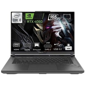 Resim Asus Rog Strix G16 G614JVR-N3096-37 i9-14900HX 64 GB 4 TB + 4 TB SSD RTX4060 16" Dos Dizüstü Bilgisayar 