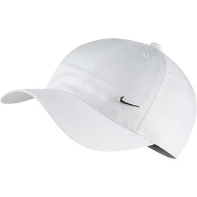 Resim Nike Y Nk H86 Cap Metal Swoosh Çocuk Beyaz Şapka - AV8055-100 