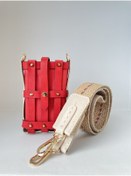Resim GOLD CAGE Hakiki Deri Askılı Telefon Çantası - Handmade Phone Bag 
