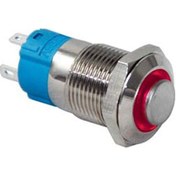 Resim 12mm Metal Ledli Kalıcı Buton Mavi 