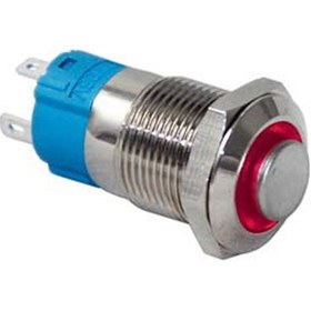 Resim 12mm Metal Ledli Kalıcı Buton Mavi 