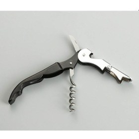 Resim Çok Fonksiyonlu Açacak Tirbuşon Şarap Mantar Tıpa Açacağı Siyah 