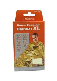 Resim Evolite Acil Durum Termal Battaniye Blanket Xl - 160x210cm Sarı - Gümüş 