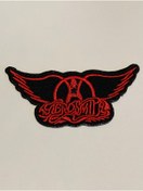 Resim StüdyoÜmitTişört Aerosmıth Red Logo Peç,arma Ve Kot Yaması,patch (10CM. X 4CM.) 