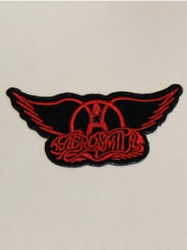 Resim StüdyoÜmitTişört Aerosmıth Red Logo Peç,arma Ve Kot Yaması,patch (10CM. X 4CM.) 