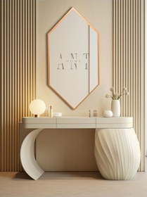 Resim Ayna, Duvar Aynası, Konsol Aynası, Holl Aynası, Banyo Aynası 80 X 40 Bronz 