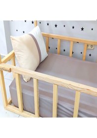 Resim Markaawm Montessori Yatak Doğal Ahşap Çocuk Baza Karyola Fethiye Akçaağaç 