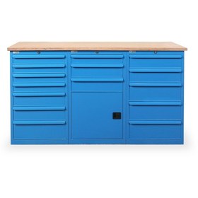 Resim Star Çelik 15 Çekmeceli Dolaplı Çalışma Tezgahı-1850 MM 