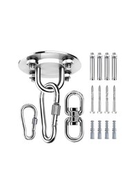 Resim Samdoo Stainless Steel Halka Askı Yogi Tabanı - 4 Genişletme Vidalı, M8 Döner Çember Ve Kilitli Kanca İle Yük Dayanımı Sağlar 