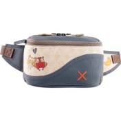 Resim Baykuş Baskılı Kanvas Unisex Göğüs ve Bel Çantası 