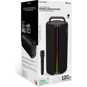 Resim Fulltech Fxs2 Taşınabilir Kablosuz Bluetooth Hoparlör Siyah | 120w Güç, Rgb Işık, Ipx4 , Tws, 8000mah 