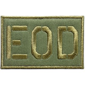 Resim Ex Patch Yeşil Zemin EOD Nakış Patch Peç - 9x5 cm 