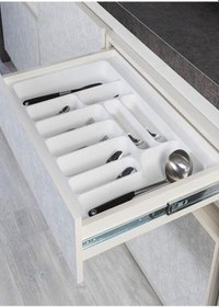 Resim Starax 2287 54-49 Beyaz Plastik 8 Gözlü Kaşıklık S-2287-w 