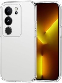 Resim Vivo V29 5g Kılıf Kamera Çıkıntılı Korumalı Renksiz Yumuşak Şeffaf Esnek Silikon Kapak 