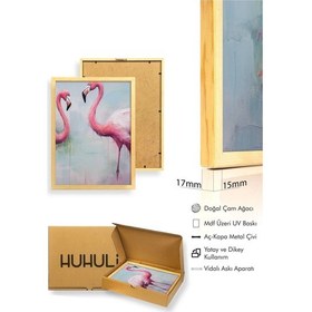 Resim Huhuli Ahşap Çerçeveli Sevgililer Günü Koleksiyon Tablo Huhu703 
