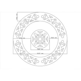 Resim MOTİFPİYER Motifli Tavan Göbegi Led Spotlu Tmg -54-cap 160cm 