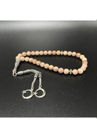 Resim Sertifikalı Güneş Taşı 8mm 33lük Doğal Taş Tesbih 