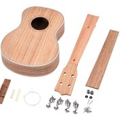 Resim 26 Inç Ukulele Diy Kiti Tenor Ukelele 4 Dize Hawaii Ahşap Rengi 