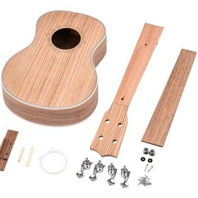 Resim 26 Inç Ukulele Diy Kiti Tenor Ukelele 4 Dize Hawaii Ahşap Rengi 