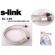 Resim S-link SL-149 IEEE1394 4PİN TO 9PİN 1.5m Firewire Kablosu 