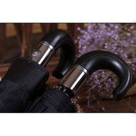 Resim Marlux Silver Series Tam Otomatik Deri Baston Erkek Şemsiye Çok Renkli 
