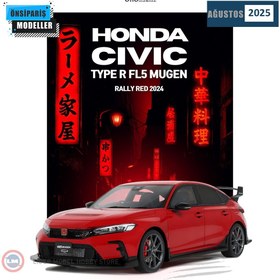 Resim 1:18 2024 Honda Civic Type R FL5 Mugen Rally Red 