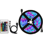 Resim Guiwuu USB LED Işık Denetleyici Esnek Rgb 5V2835 24KEY Denetleyici Işık Su Geçirmez Olmayan Tv Arka Plan Işığı ile (Yurt Dışından) 