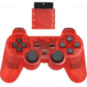 Resim Şeffaf Kırmızı-sony Ps2 Kablosuz Denetleyici Gamepad İçin Play Station 2 Joystick Konsolu İçin Ps2 İçin Sony Ps1 Şeffaf Renk 