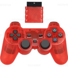 Resim Şeffaf Kırmızı-sony Ps2 Kablosuz Denetleyici Gamepad İçin Play Station 2 Joystick Konsolu İçin Ps2 İçin Sony Ps1 Şeffaf Renk 