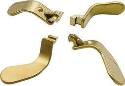 Resim EASEGMER Elite Controller Paddles Steel Metal Stainless Replacement Parts Hair Trigger Locks Joysticks Accessories Kits Interchangeable for Xbox One Elite, Xbox Elite Series 2 1797& Elite 2 Core Controller - 4 PCS (Gold) 