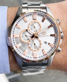 Resim Bigotti Özel Kutulu Orijinal Erkek Kol Saati 5 ATM Su Geçirmez Gümüş Renk + Bileklik BME2010C3 