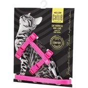 Resim Cattie Kedi Göğüs Ve Gezdirme Tasma Takımı Pembe 1x25-40 Cm 