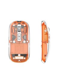 Resim Şeffaf Kablosuz Mouse Bluetooth Bağlantılı Sessiz Tıklama 