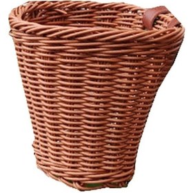 Resim Çocuk Bisikleti Sepeti - Su Geçirmez Taklit Rattan Sepet - Kolay Kurulumlu, Temizlenebilir Kahverengi Renk Çok Renkli Çok Renkli 