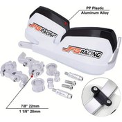 Resim Tongdashop Jfg Racıng Dirt Bike Beyaz El Koruyucu 7/8" 22mm Ve 11/8" 28mm Universal Motosiklet 