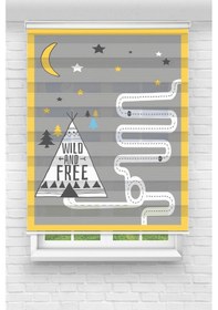 Resim Perdecizade Enxboy Gri Yol Dijital Baskili Zebra Perde-cocuk Odasi-stor Perde Pz-302 Renkli 