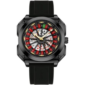 Resim Lige Orjinal Silikon Kordon Casino Briç Erkek Kol Saati 