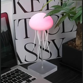 Resim RGB Gradient, Dokunmatik Sensör, Yüzen ve Masaüstü Seçenekleri, Lityum Pil, Yatak Odası, Oturma Odası, Ofis Dekoru, Masa Lambası, Atmosfer Işığı için İdeal, USB Şarj Edilebilir Ateşböceği LED Gece Lambası 