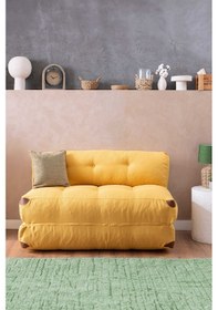 Resim Good Night New Megano 140cm Katlanır Koltuk & Yer Yatağı 7 Renk Sarı 