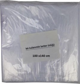 Resim Tek Kullanımlık Berber Kuaför Önlüğü Penuarı 100 Adet (Bantlı) 