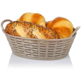 Resim Bora Plastik Bora Bo664 Hasır Desenli Ekmek Sepeti Oval 