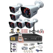 Resim IDS DS-2021HD-SET6-1TB 6 Kameralı 1080P Full HD 5 MP Sony Lensli Kamera Seti - 2021 
