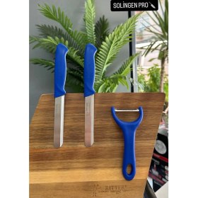 Resim Solingen Soyacak ve 2'li Mikro Tirtıklı Doğrama Bıçağı (Mavi) 