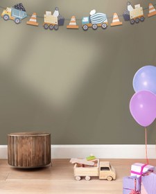 Resim Retro İnşaat Temalı Banner Süs 