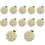 Resim Sanning 12PCS G4 Işıkları LED Ampuller Yan Pin Tabanı Yuvarlak G4 5050 12SMD LED Rv Işık Ev Okuma Işığı, Sıcak Beyaz (Yurt Dışından) 
