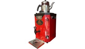 Resim DE12-NOVA Jumbo Çay Makinesi Tek Demlikli Dijital Termostatlı 13LT. Elektrikli Semaver Kırmızı Siyah 